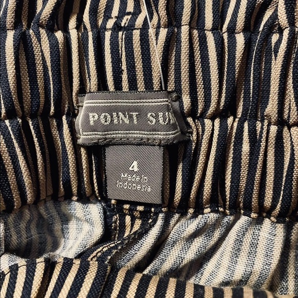 J. CREW Point Sur paper bag pants Black & Tan stripe jumpsuit size 4 BRAND NEW - Picture 9 of 16